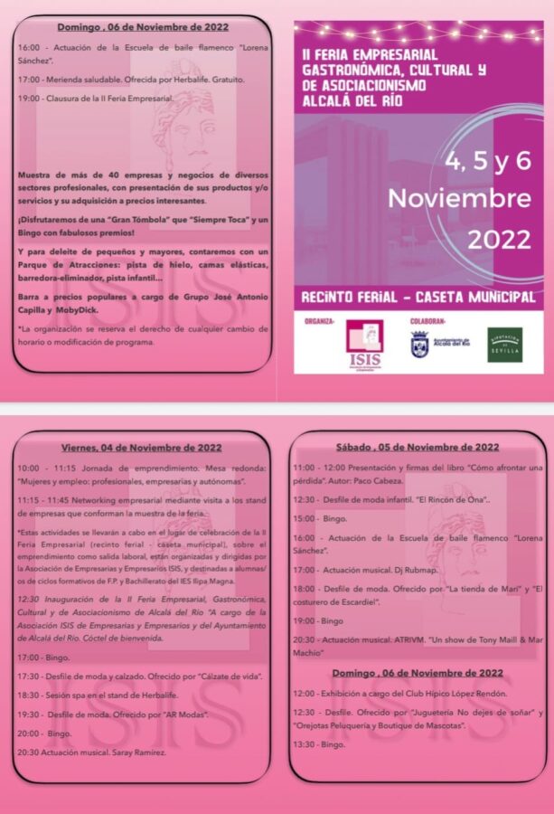 calendario actividades segunda feria empresarial